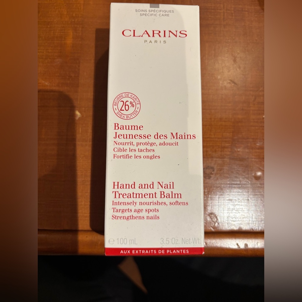 Clarins Hand and Nail Treatment Balm - Red and White Packaging